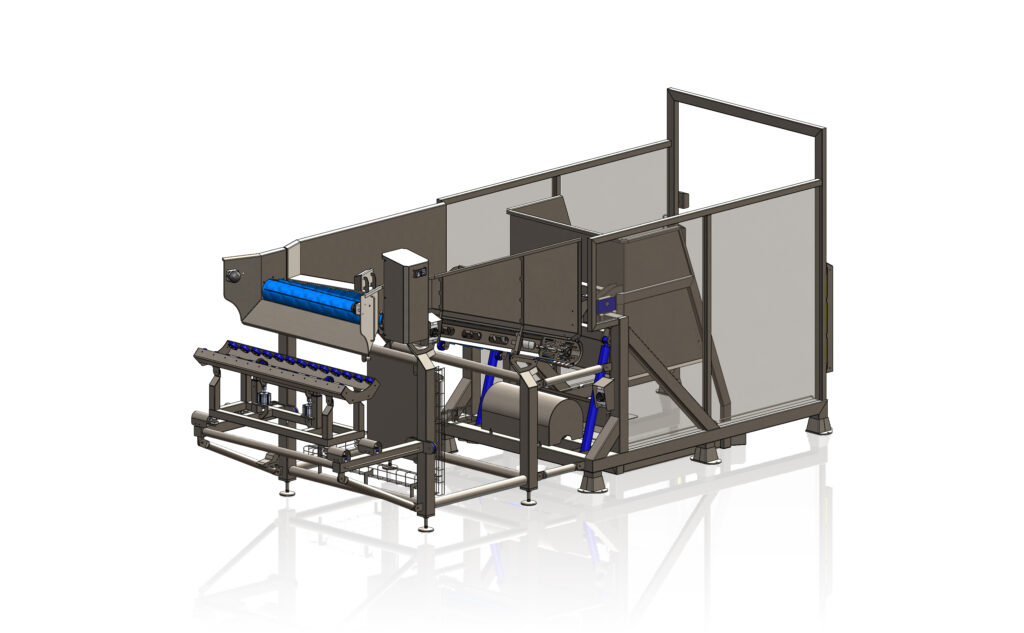 Kantelaar hydraulisch 1 ton Opvoerband Rollenbaan met weegunit Automatisering, rotator kistenkantelaar opvoerband bufferband transportband weegsysteem